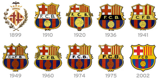 لوگوهای باشگاه بارسلونا
