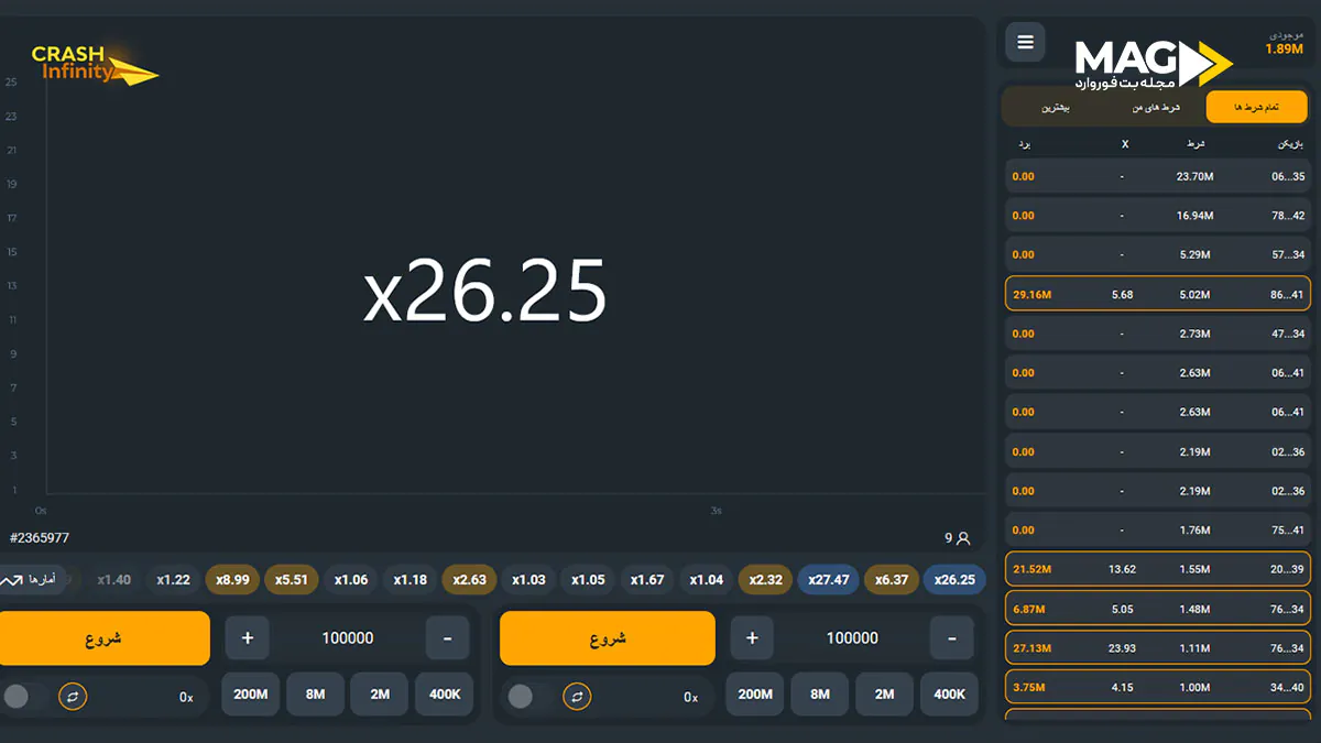 بازی کرش بی نهایت