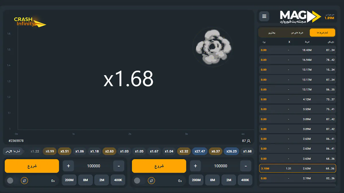 بازی کرش بی نهایت